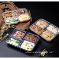 Disposable plastic take away lunch box/food container